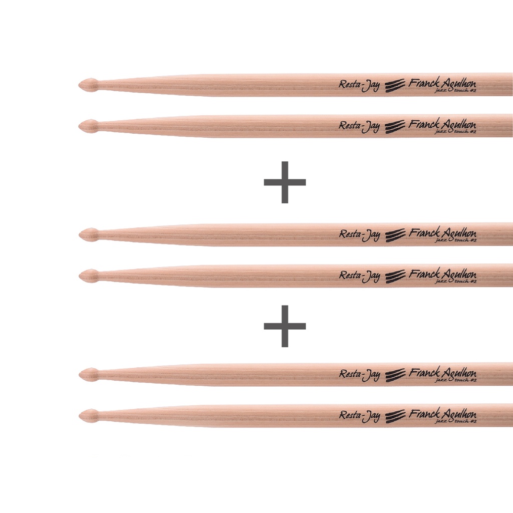 Set of 3 pairs HICKORY Drumsticks - Signature Franck Agulhon – Hickory