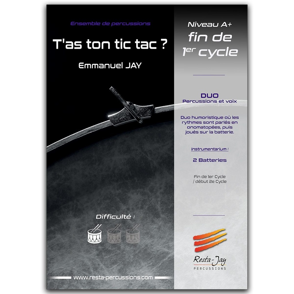 T'as ton tic tac ? - Duo de Percussion (ou batterie) | JAY E.