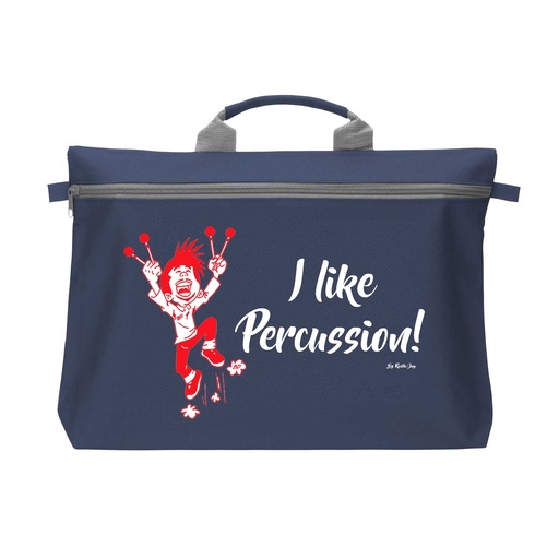 [SAC-LikePercus] Sacoches porte-documents - I like percussion (Bleu marine)