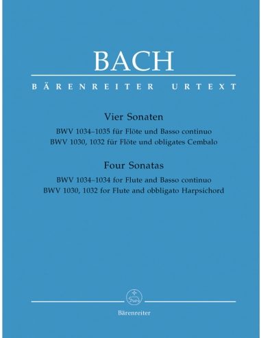 [BA05198] Sonates pour Flûte et Clavecin ou Basse continue BWV 1034-1035 / BWV 1030-1032 | BACH J-S.
