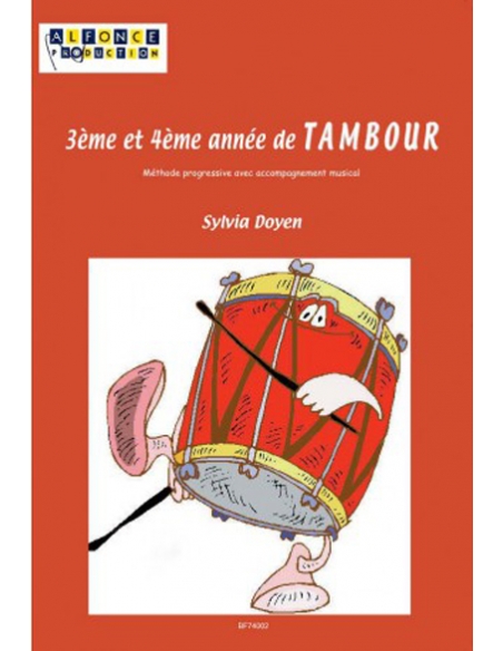 3ème et 4ème Année de Tambour avec CD- Sylvia Doyen