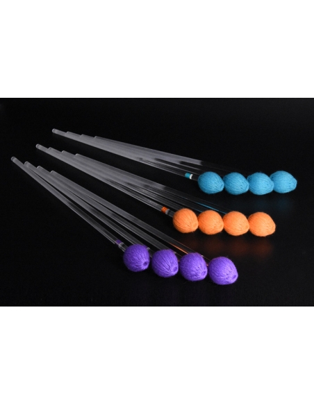 Lot of 3 sets - Vibraphone-Marimba Mallets Pure Color