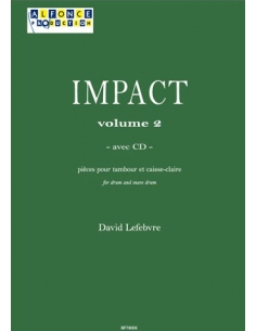 Impact vol.2 (avec CD) for drum - LEFEBVRE David