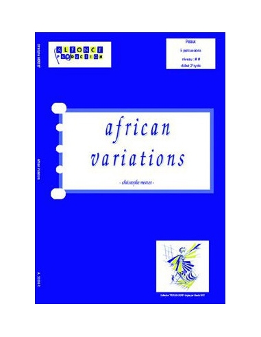 African variations - Christophe MERZET Tambour, ensemble de percussions