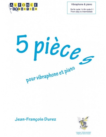 5 Pieces for vibraphone and piano - Jean-Francois DUREZ