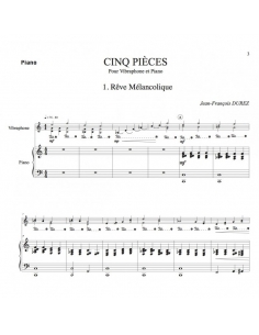 5 Pieces for vibraphone and piano - Jean-Francois DUREZ 2