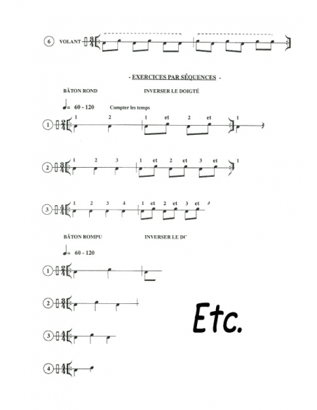 French traditional drum method - Beginner to early 2nd cycle - Rolland PEYRE