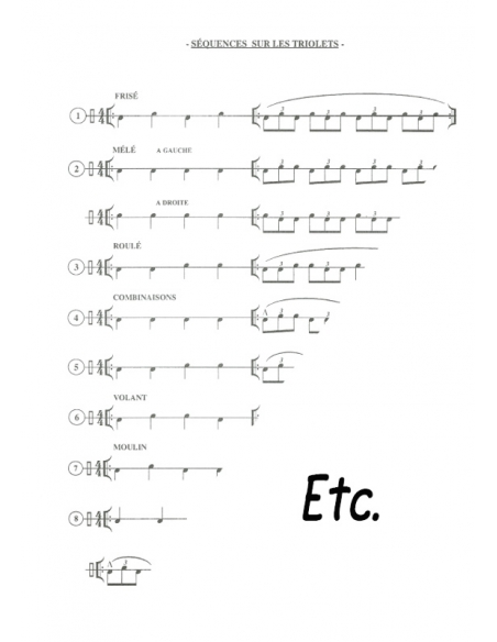 French traditional drum method - Beginner to early 2nd cycle - Rolland PEYRE