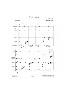 Multi-mesures, pièce pour 5 percussions de Christophe Merzet 2