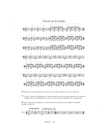 Un regard sur la batterie - Method for learning drums, Guillaume Guégan