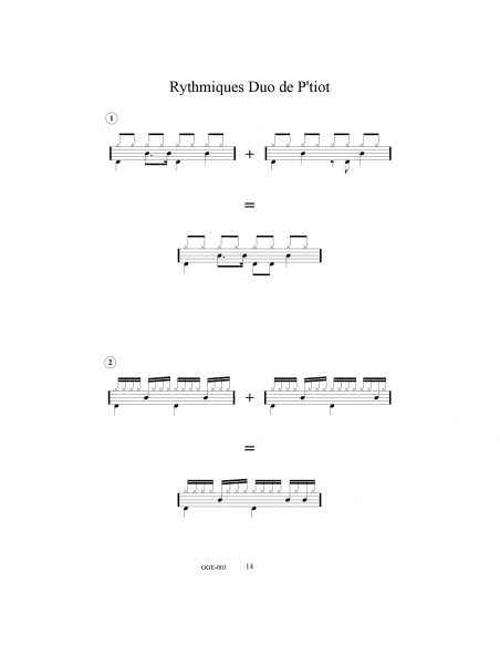 Drôles de batteries - 9 Drum set duets, by Guillaume Guégan