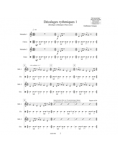 Décalages rythmiques (Rhythmic shifts) - Guillaume Guégan