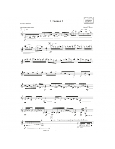 Chroma 1 - Andrés Ramos. Piece for solo vibraphone.