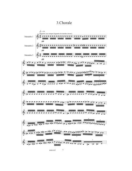 Chroma 2 - Andrés Ramos. Piece for 3 marimbas.