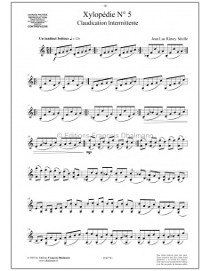 Xylopédies, 10 pièces pour xylophone solo. Jean-Luc Rimey-Meille. 2