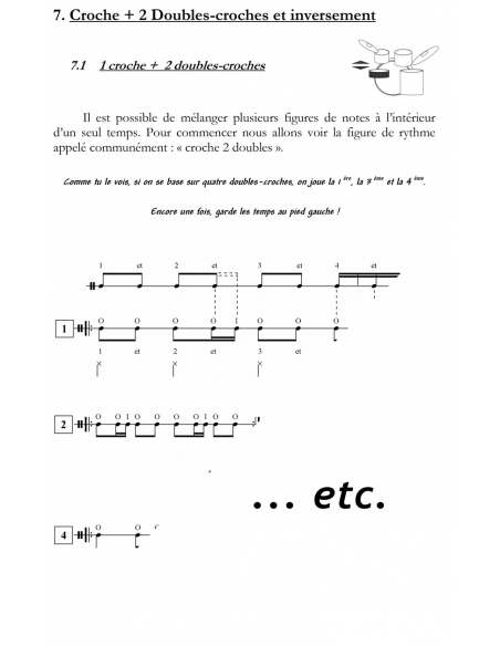 Drums method for beginners "J’apprends la batterie Vol.1" - Emmanuel JAY