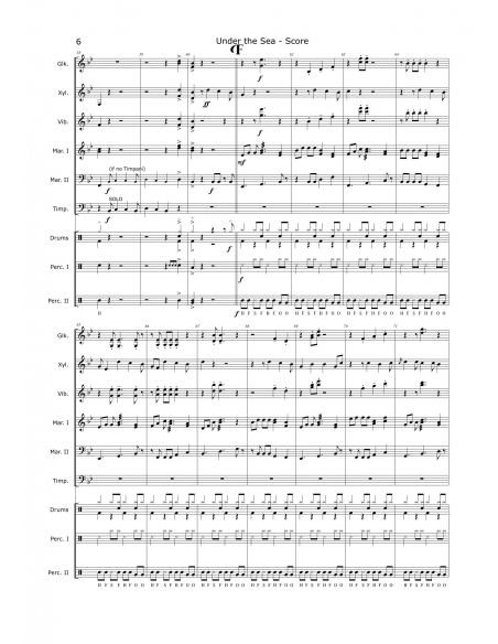 Under the Sea - arr. Christoph Von Bergen - HITS in PERCUSSION - for percussion ensemble.