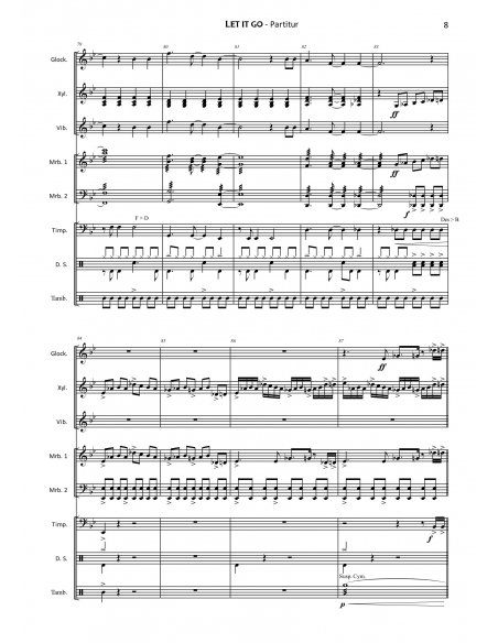 Let it go, from Frozen - arr. Daniel Maggi - HITS in PERCUSSION