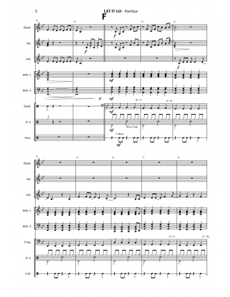 Let it go, from Frozen - arr. Daniel Maggi - HITS in PERCUSSION