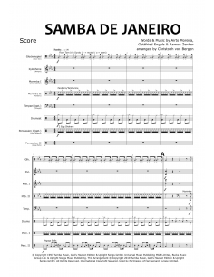 Samba de Janeiro - arrangement for percussion ensemble by Christoph Von Bergen - HITS in PERCUSSION 2