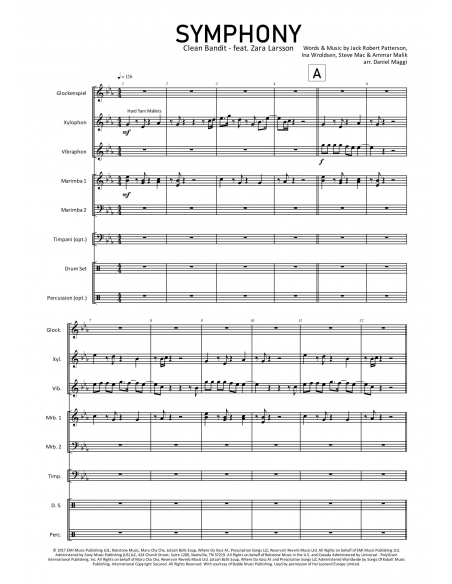 SYMPHONY - arr. Daniel Maggi - HITS in PERCUSSION