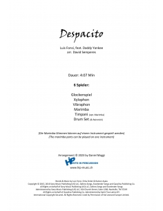 Despacito - Arr. David Semperes - HITS in PERCUSSION 2