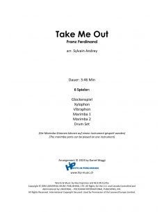Take me out - arr. Sylvain Andrey - HITS in PERCUSSION. Partition pour ensemble de percussions. 2