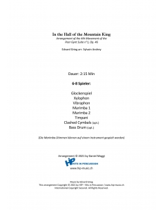 In the hall of the mountain king - Edvard Grieg, arr. Sylvain Andrey - HITS in PERCUSSION 2