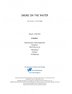 Smoke on the water - Deep Purple - arrangement Daniel Maggi. Partition pour ensemble de percussions. HIP. 2