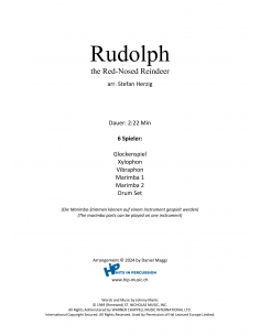 Rudolph le petit renne au nez rouge - arr.Stefan Herzig - partition pour ensemble de percussion HITS in PERCUSSION 2