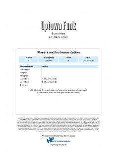 Uptown Funk - arr. Claire Litzler - HITS in PERCUSSION. Partition pour ensemble de percussions. 2