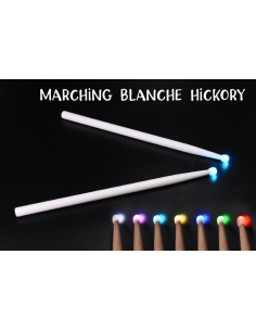 Baguettes de Tambour - Marching LUMINEUSES finition blanche