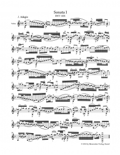 Three Sonatas and three Partitas for Solo Violin BWV 1001-1006 - J.S. Bach, 2024 revised version BA5256. 2