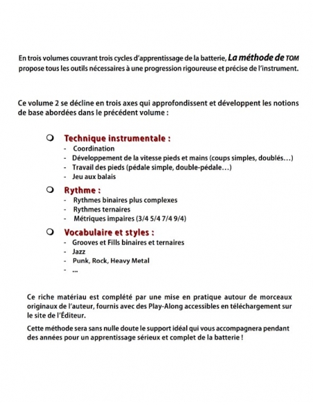 La Méthode de Tom, cycle 2 - José FILLATREAU