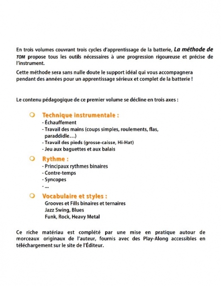 La Méthode de Tom, cycle 1 - José FILLATREAU