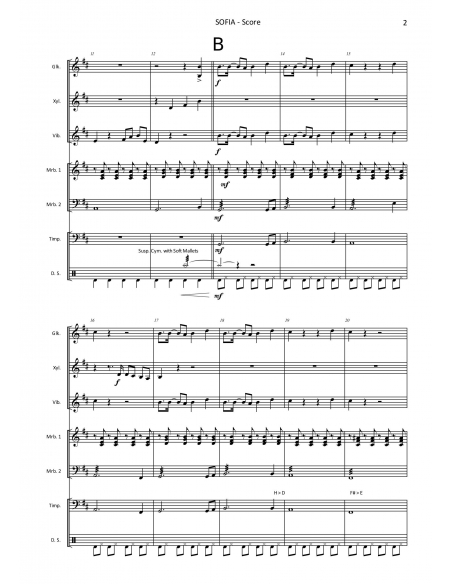 Sofia - arr. Daniel Maggi - HITS in PERCUSSION