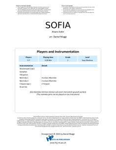 Sofia - arr. Daniel Maggi - HITS in PERCUSSION 2