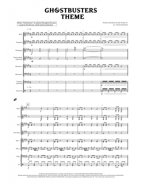 Ghostbusters theme - arr. Florian Kirchner - HITS in PERCUSSION