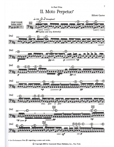 Eight Pieces for four timpani - Elliott CARTER Eight Pieces for four timpani - Elliott CARTER