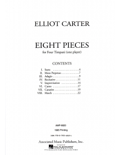 Eight Pieces for four timpani - Elliott CARTER 2