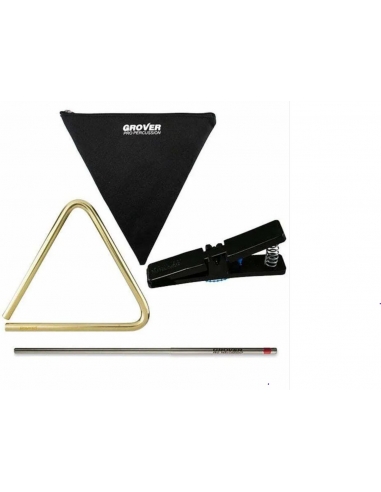 Kit GROVER triangle 6" bronze concert, housse cordura, batte et pince à triangle. Kit GROVER triangle 6" bronze concert, housse cordura, batte et pince à triangle.