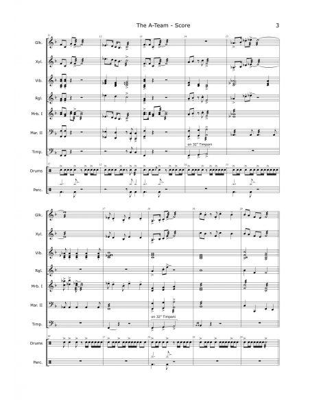 The A-Team (L'Agence Tous Risques) - Arr. Christoph von Bergen - HITS in PERCUSSION