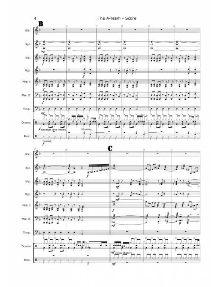 The A-Team (L'Agence Tous Risques) - Arr. Christoph von Bergen - HITS in PERCUSSION