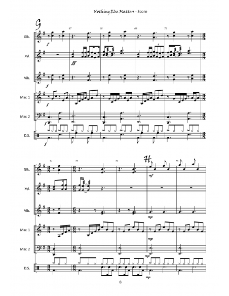 Nothing Else Matters - arr. David Semperes - HITS in PERCUSSION