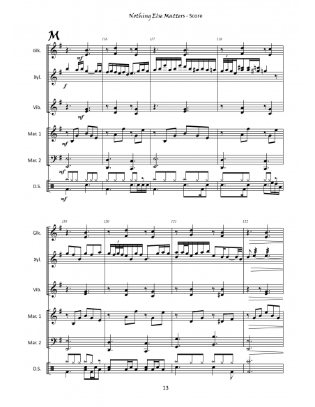 Nothing Else Matters - arr. David Semperes - HITS in PERCUSSION