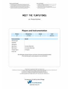 Meet The Flintstones (La Famille Pierrafeu) - arr. Florian Kirchner - HITS in PERCUSSION 2