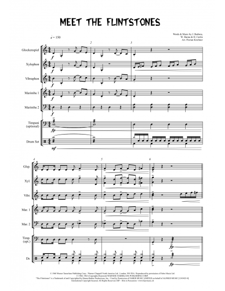 Meet The Flintstones (La Famille Pierrafeu) - arr. Florian Kirchner - HITS in PERCUSSION