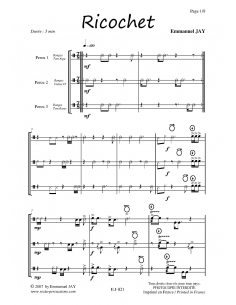 Ricochet - Trio de percussions - Emmanuel JAY EJ033 2
