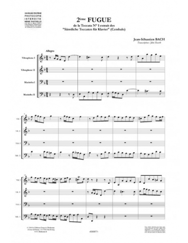 Deuxième fugue, de la Toccata N° 1 - Jean-Sébastien Bach