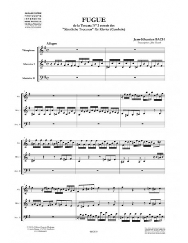 Fugue à trois voix, de la Toccata N° 2 - Jean-Sebastien Bach